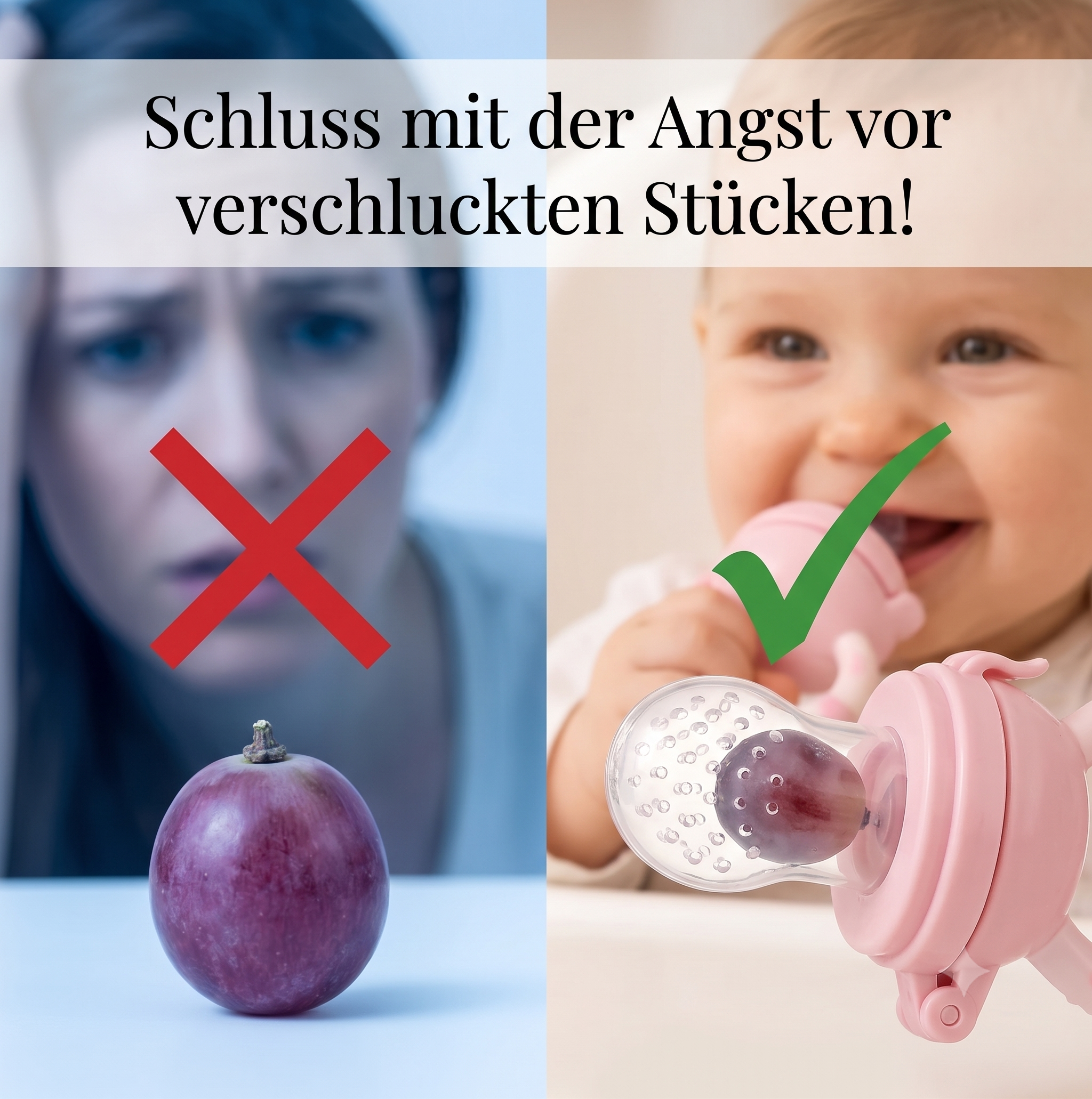 Knabberspaß | Silikon-Fruchtsauger & Beißring