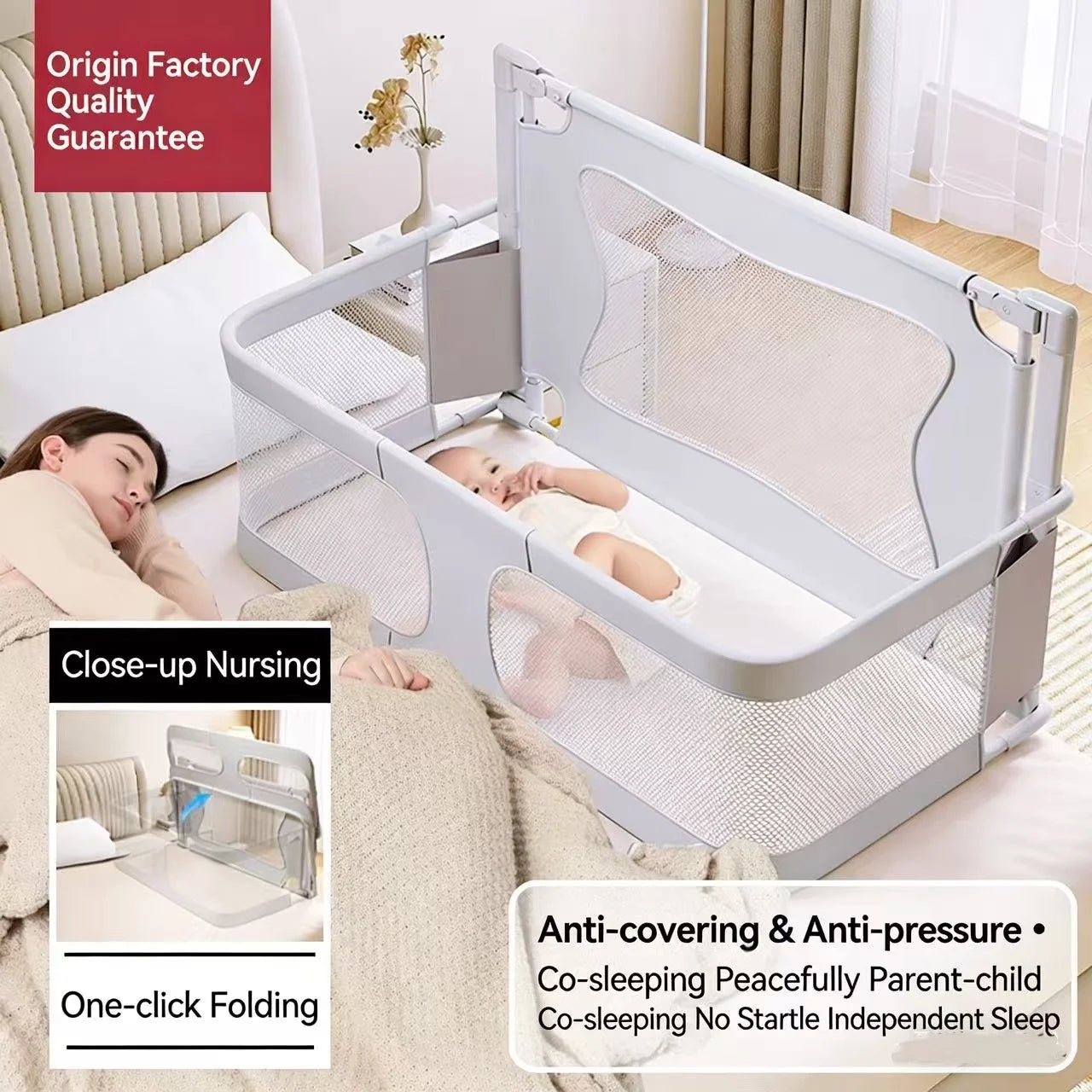 Trauminsel | 3-in-1 Baby-Beistellbett
